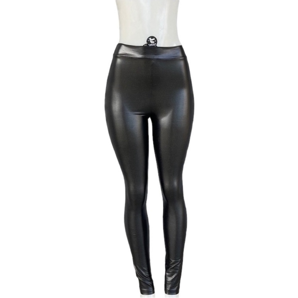 re:named Shiny Black Leggings Size S
